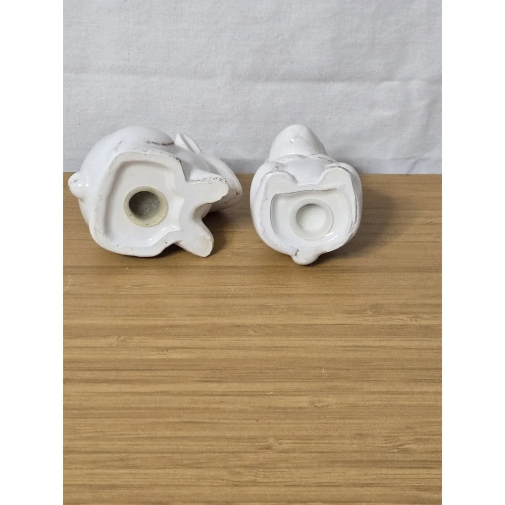 Vintage Pair Of Salt & Pepper Shakers. Some Crazing Noted. See Pictures.
